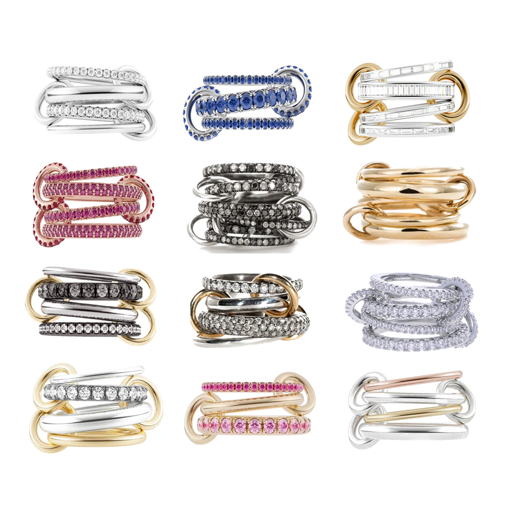 New design Multi Piece Stacking Eternity Band For Women Party Engagement Full Finger Ring fashion Jewelry