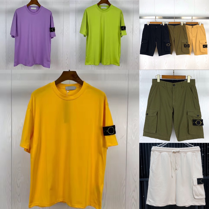 Designer Summer Mens t shirt Loose High quality summer cotton Polos luxury multicolor Men Tees Polos casual Shorts Summer Vacation Beach Pants Two-piece set