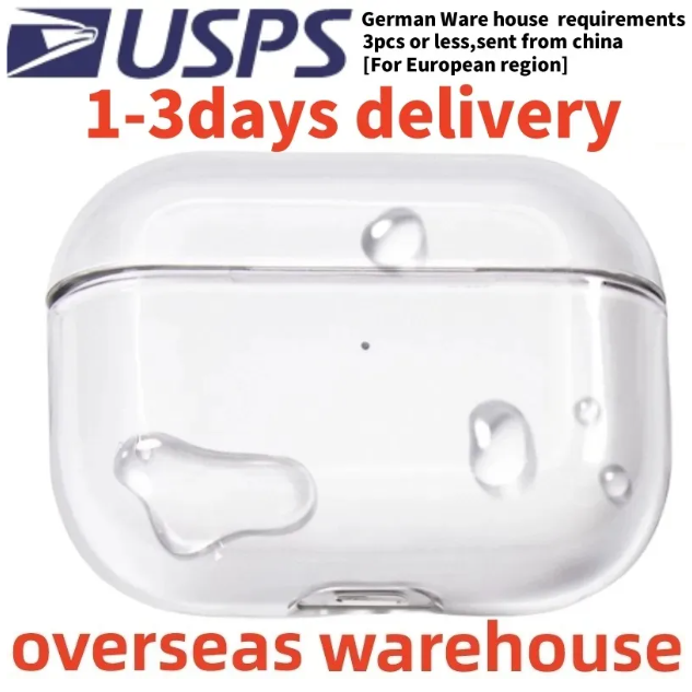USA Stock For Apple AirPods 4 pro 2 3rd airpod earphones 3 Solid Silicone Cute Protective Headphone Cover Apple Wireless Charging Box Shockproof 3nd 2nd Case