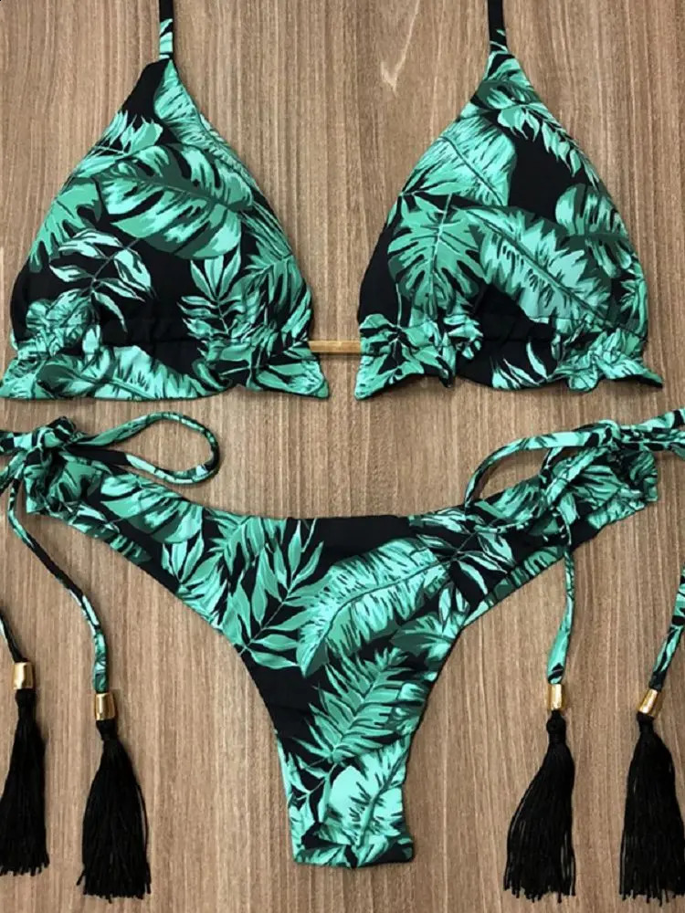 RUOTONGSEPT sexy printed bikini set womens swimsuit bandage twopiece Brazil Biqu nis beach wear item w250327
