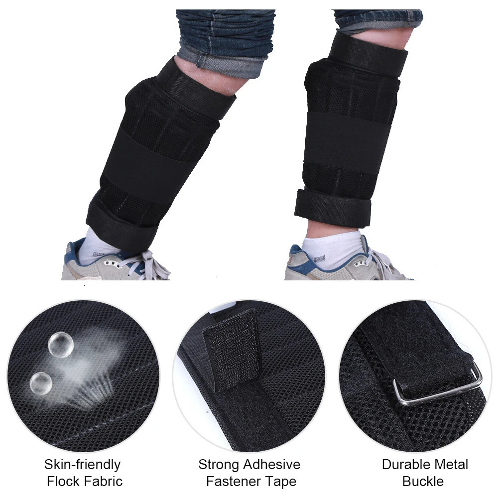 2 pieces of 16kg load ankle weight adjustable exercise leg wrap strength training fitness running 250328