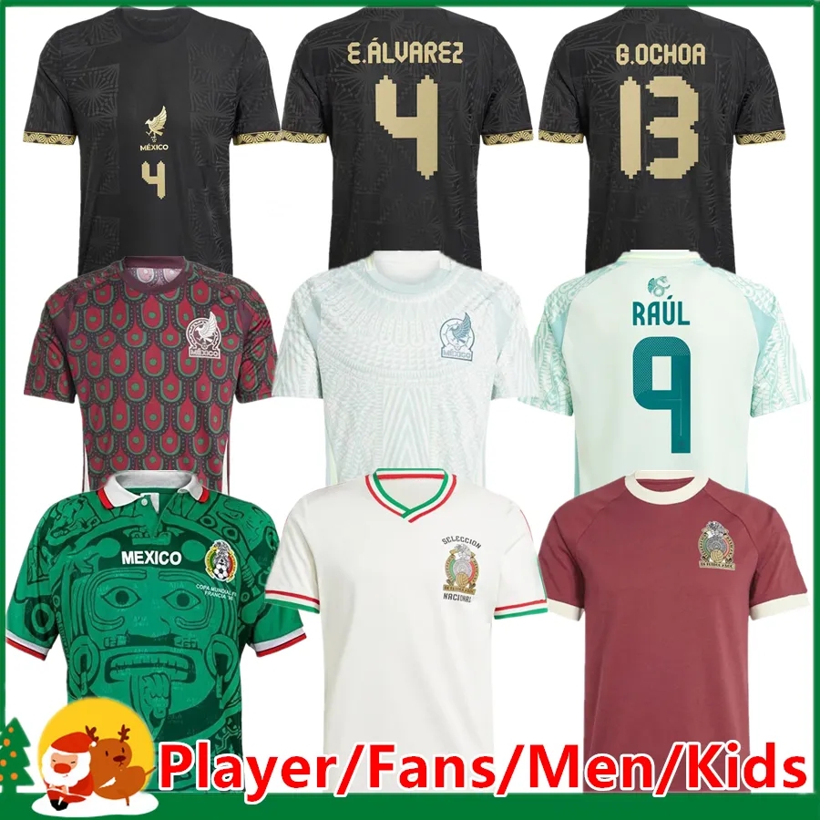 Edson Alvarez Raul Jimenez Mexico Soccer Jersey 2025 Special Edition Raul Jimenez Luis Romo Luis Malagon Jesus Gallardo Orbelin Pineda Johan Vasquez Player Away