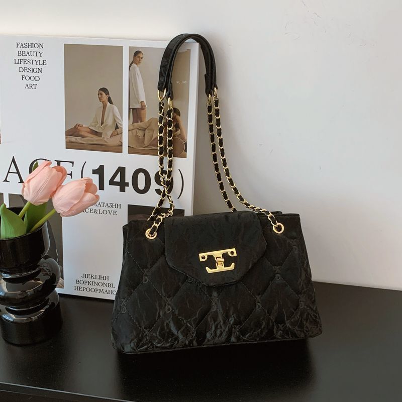 2025 New Women's High Appearance Large Capacity Light Luxury French Single Shoulder Underarm Designer Fashion Handbag Slant Body2