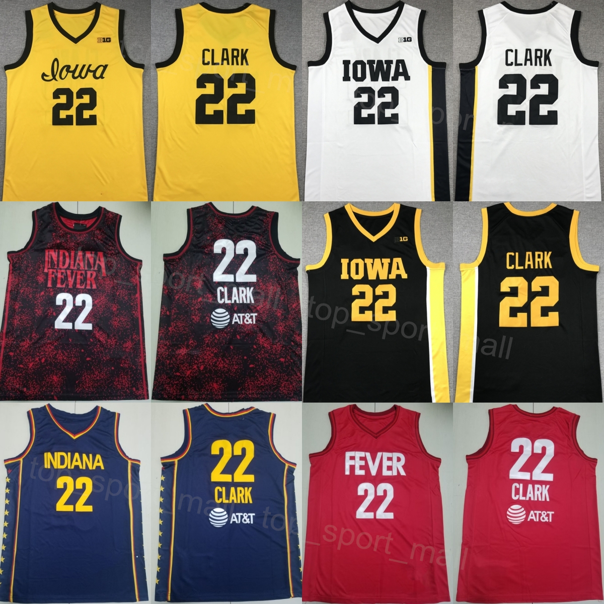 Man College Basketball 22 Caitlin Clark Jersey Indiana Fever Shirt University For Sport Fans Sweatshirt Sport Team Black Red White Yellow Navy Blue Breathable