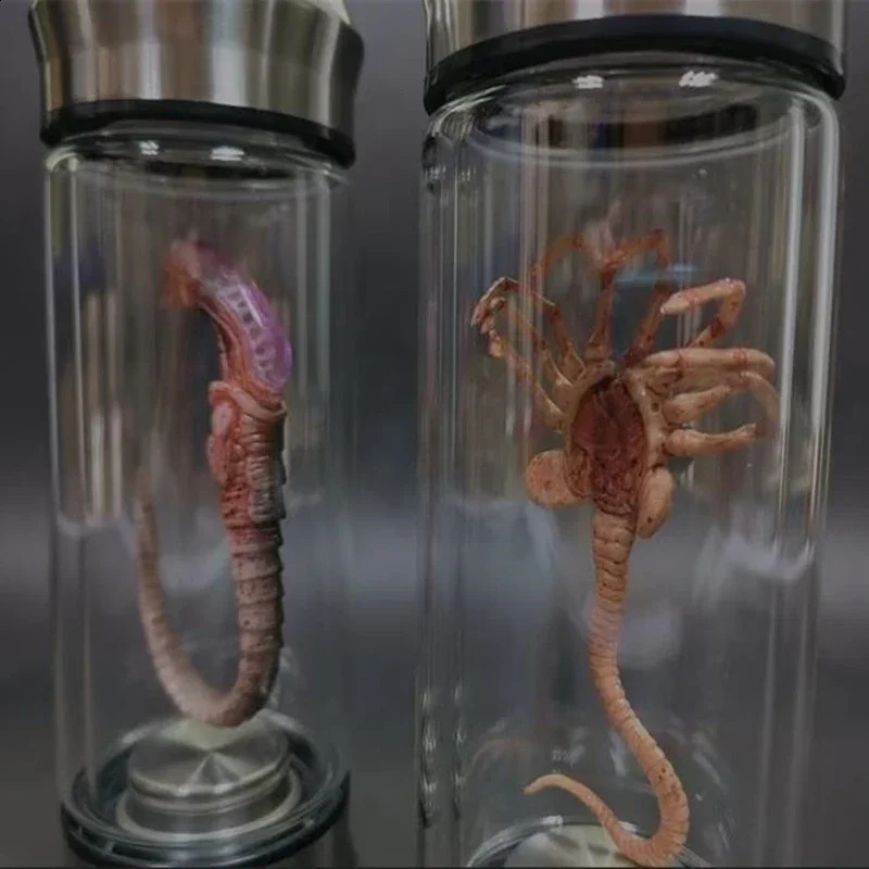 Alien Glow Jar Xenomorph Specimen Facehugger Embryo Glass Jar led Home Decoration Crafts Sculpture Prop 250327