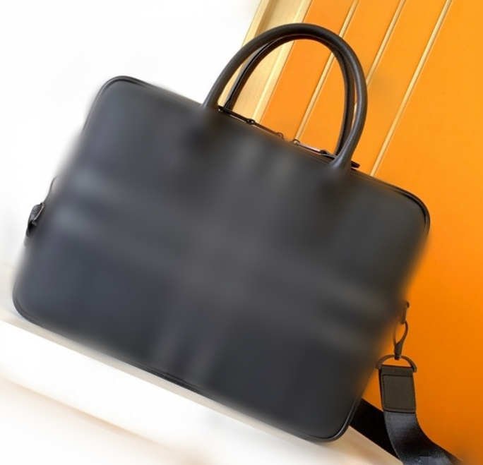 Ainsworth briefcase Luxury Structured Leather Work Briefcase with Laptop Compartment & Detachable Shoulder Strap