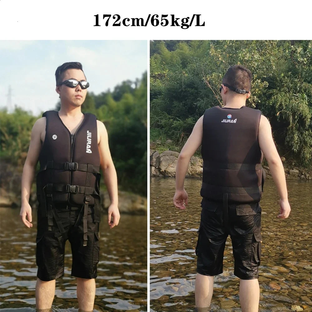 Neoprene Life Jacket Adult Kids Life Vest Water Safety Fishing Vest Kayaking Boating Swimming Surfing Drifting Safety Life Vest 250328