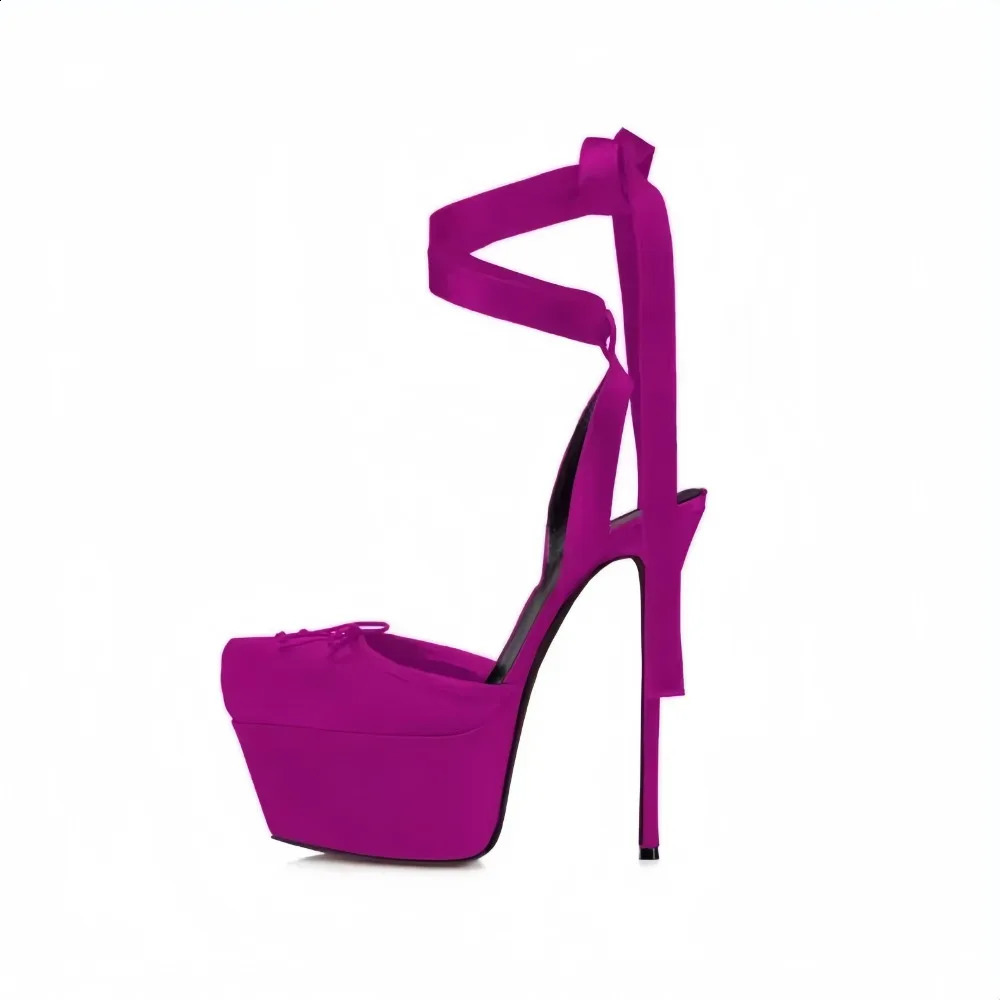 Spring Square Toe High Heels Bow Knot Peep Toe Platform Sandals for Women Sexy Evening Party Club Wedding Shoes 250326