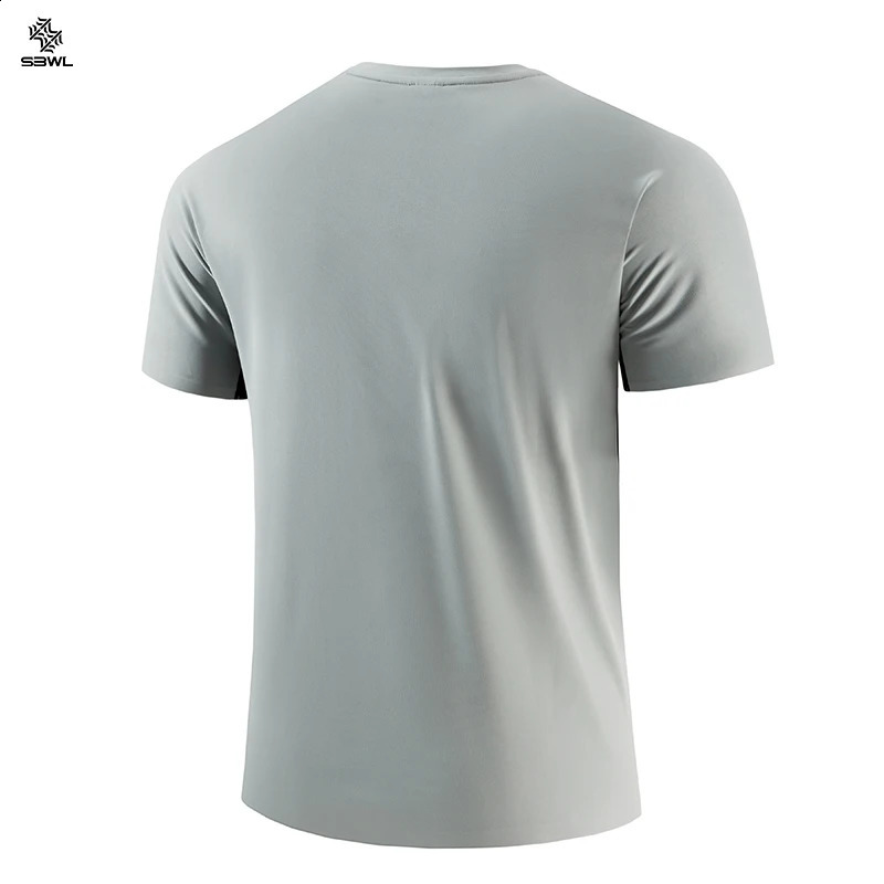 SBWL Summer Mens Outdoor Running Fitness Fast Drying Sports Tshirt High Quality Lightweight Casual Short Sleeve Gym Top w250327