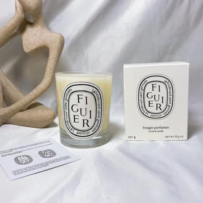 Scented Candle Incense 190g Mimosa Roses Baies Santal Figuier Fragrance Paris Brand Bougie Parfum Wax Long Lasting Time Smell Good Quality