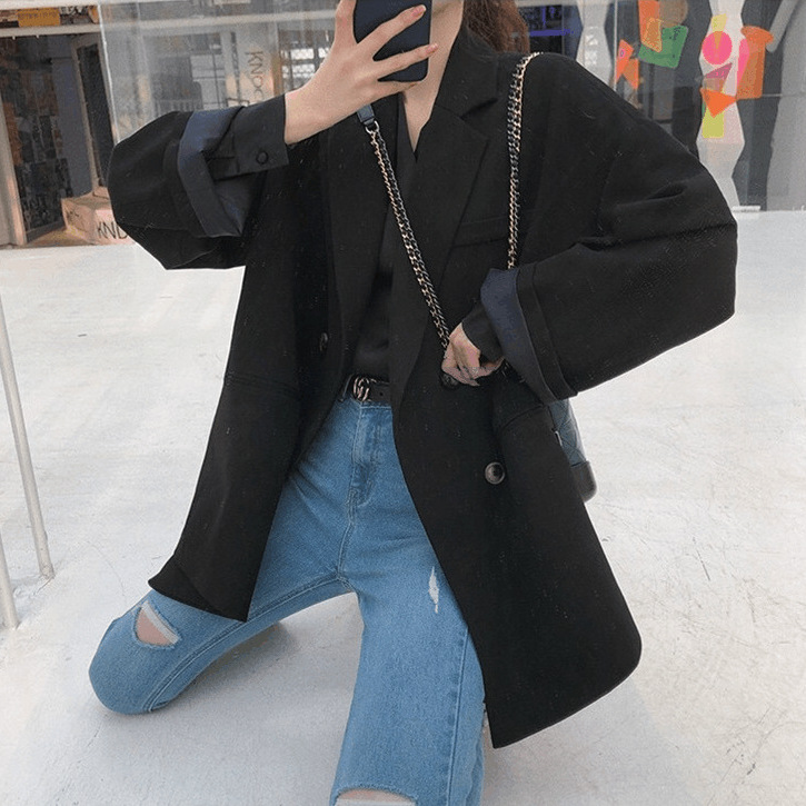 L327Elegant Student Fashion: Lightweight Women's Korean Style Small Suit Coat | 2025 Seasonal Wear