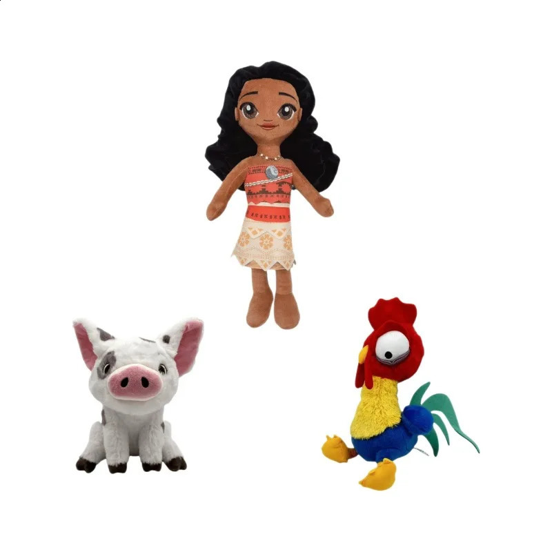 Moana Ocean Adventure Plush Pet Pig Princess Chicken Stuffed Animal Cute Cartoon Toy Childrens Gift 250327