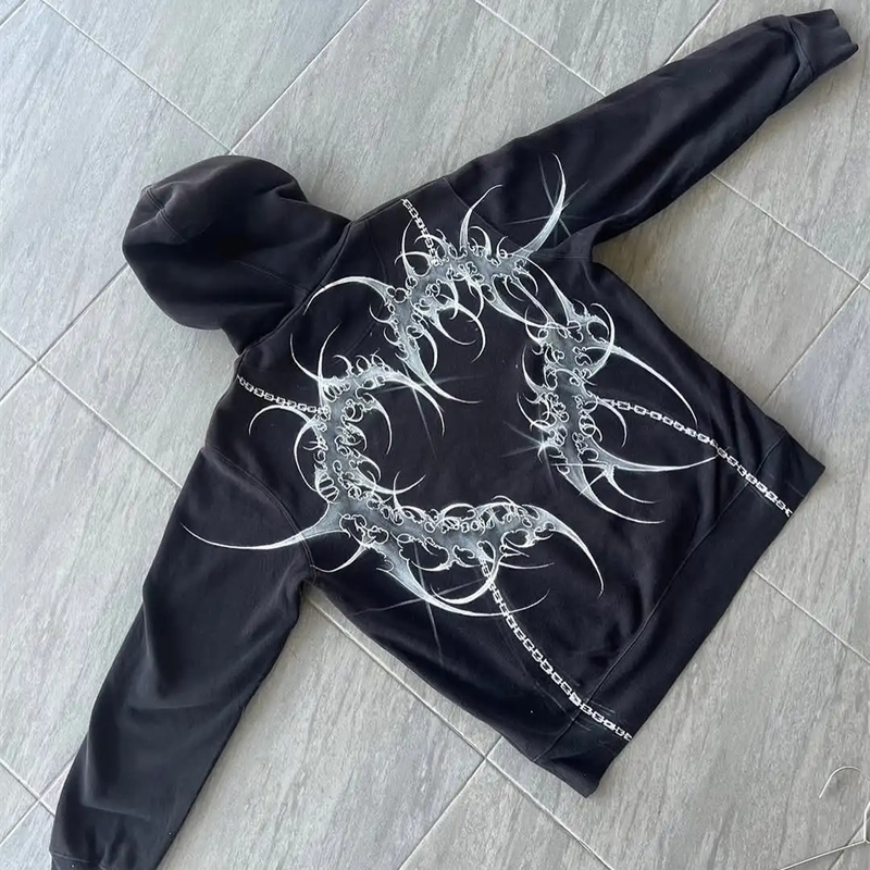 Harajuku American Y2K Simple Letter Printing Diamond-set Camouflage Zipper Hoodie Mens Trendy Street Hip-hop Rap Sports Jacket 250321
