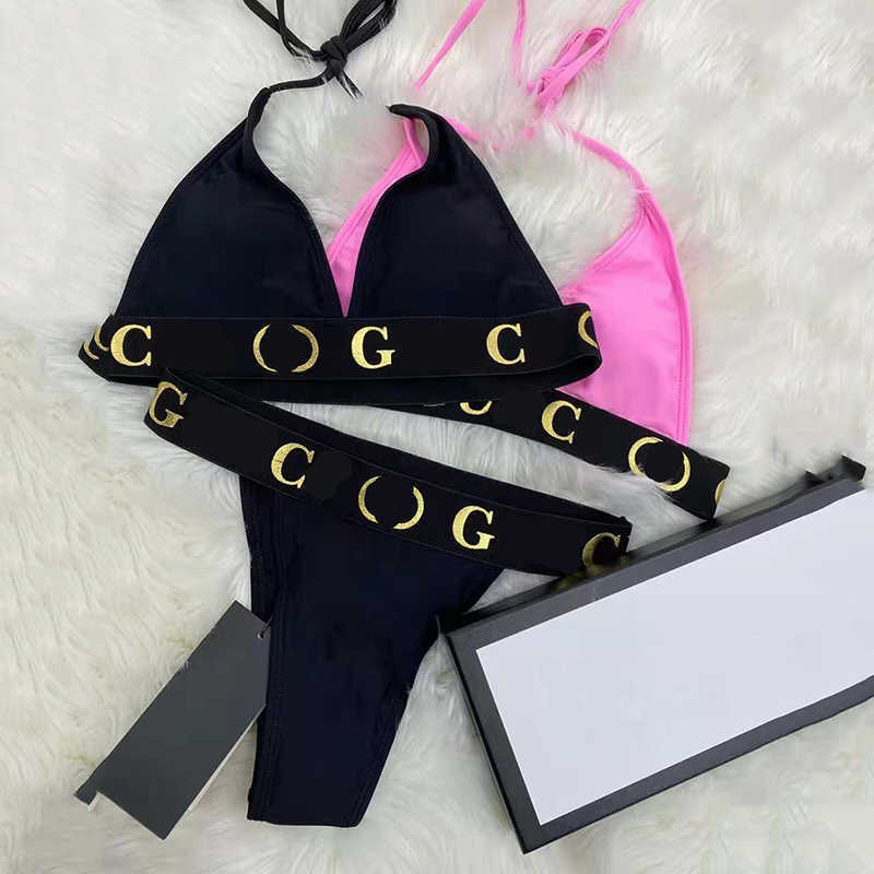 Bikini pour femmes ensembles de maillot de luxe de luxe design de baignoire sexy lettre de lettres de femme de maillot de bain de style classique