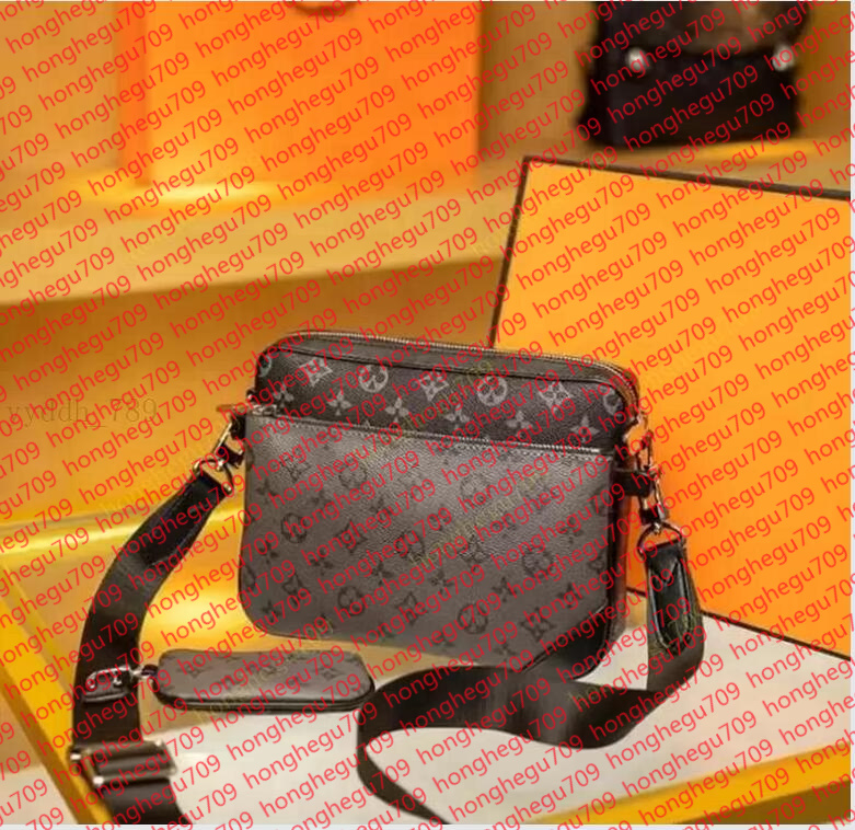 luxurys designer bags men fashion Shoulder crossbody Bag high quality Handbag Handbags lattice wallet coin purse classic leather 3-pcs Mens satchels cross body Bags