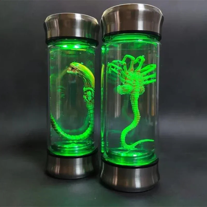 Alien Glow Jar Xenomorph Specimen Facehugger Embryo Glass Jar led Home Decoration Crafts Sculpture Prop 250327