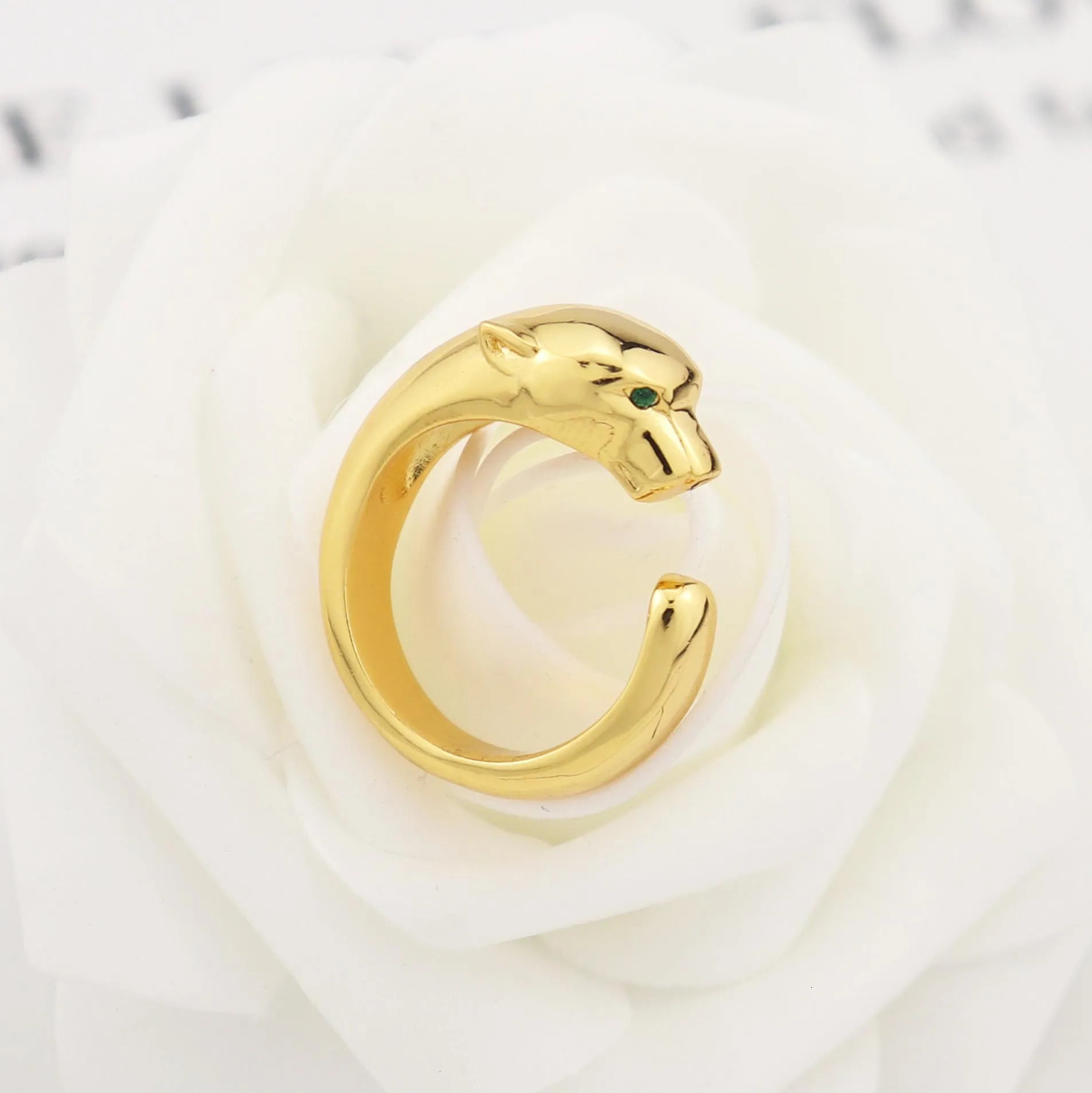 Fashion 18k gold plated copper jewelry ring panther ring jewelry 250328