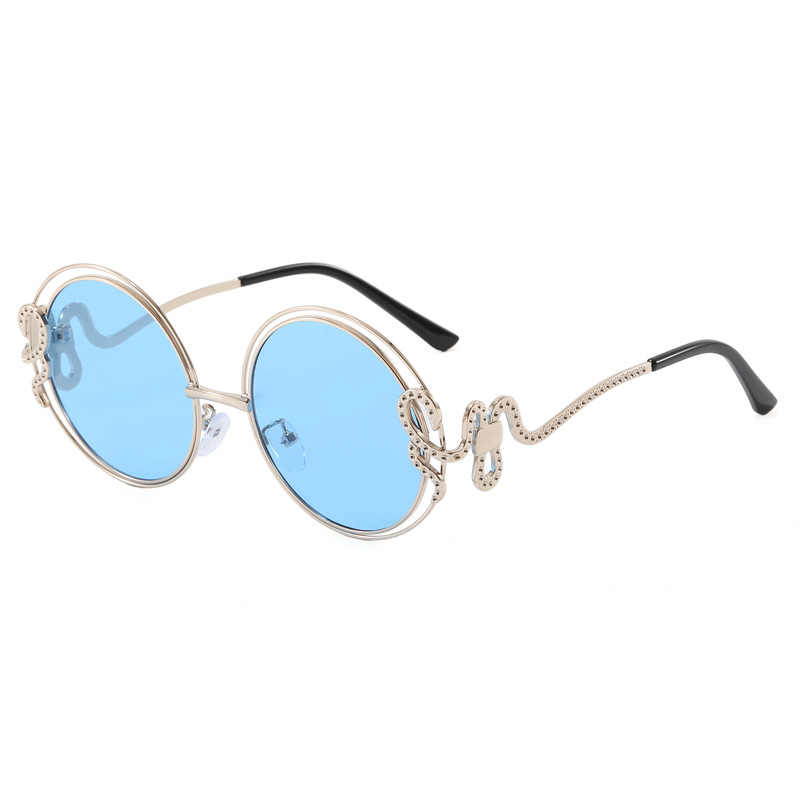 Trainers hot free shipping 3 designer Sunglasses for woman Anti-UV vintage Round blue pink Serpentine Adumbral