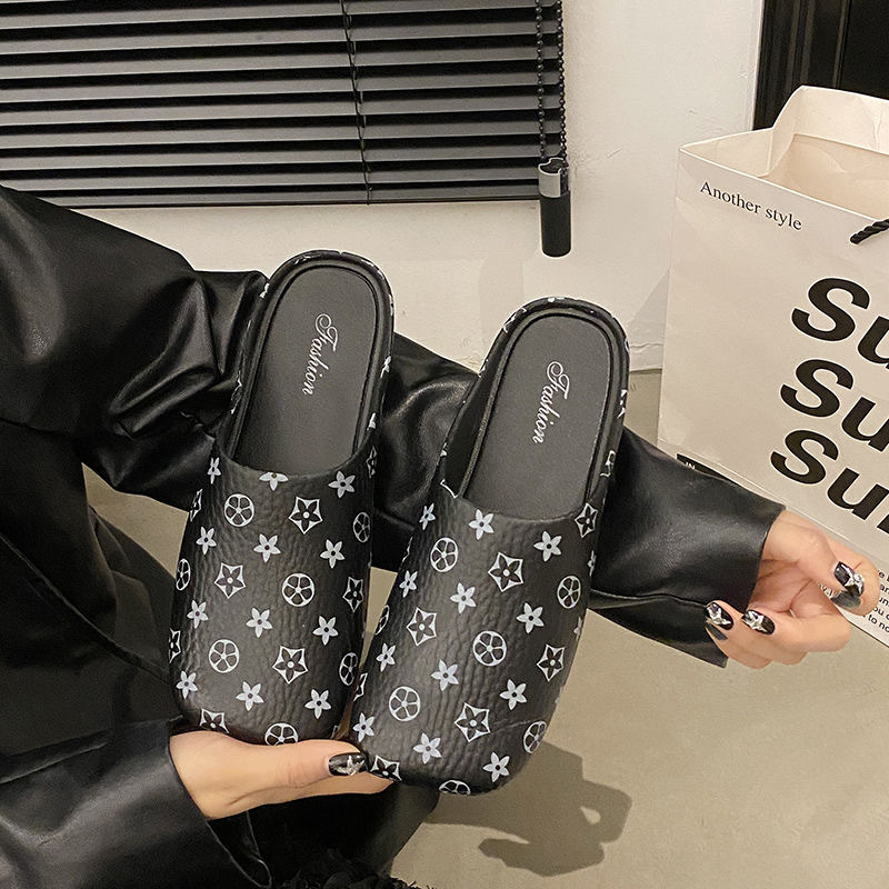 Free Shipping 2025 New Design Women's Patterned slippers Stylish Versatile Non-Slip Outdoor Comfort Sandals