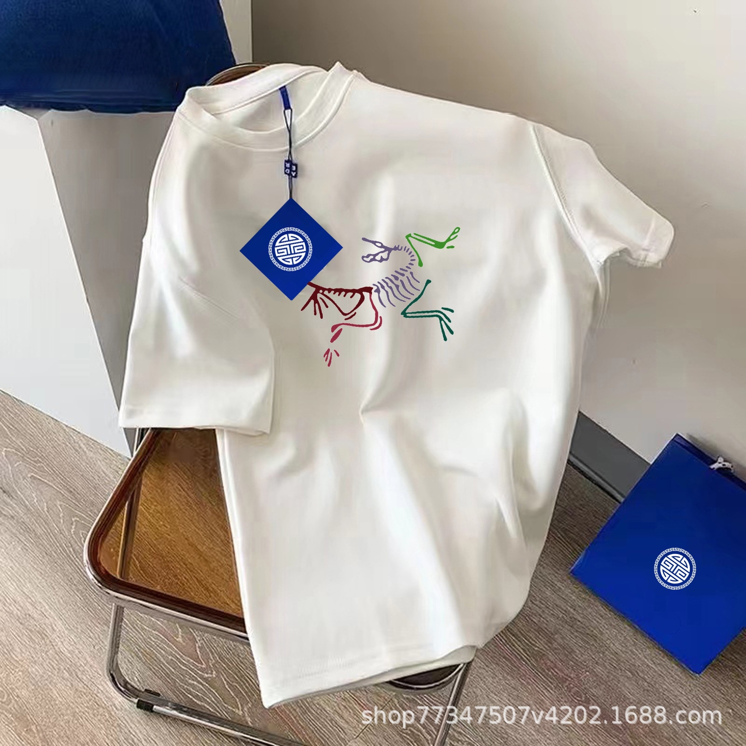 Free shipping short sleeve T-shirt Men's summer new 2025 loose half sleeve T-shirt fashion design sense niche crew-neck top