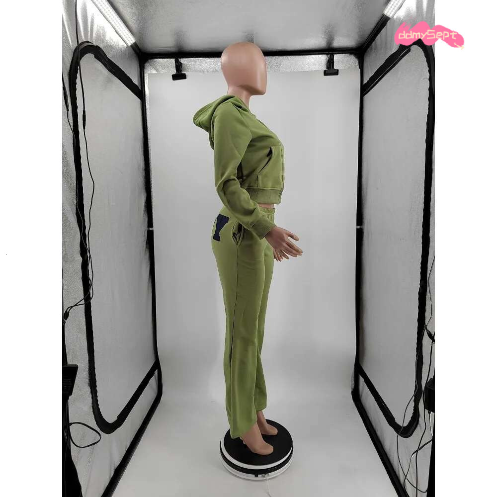 2025 Fashionable Embroidered Women's Thickened Sweatshirt Suit Casual Style Autumn/Winter Collection Chinese Mainland Origin ddmySept