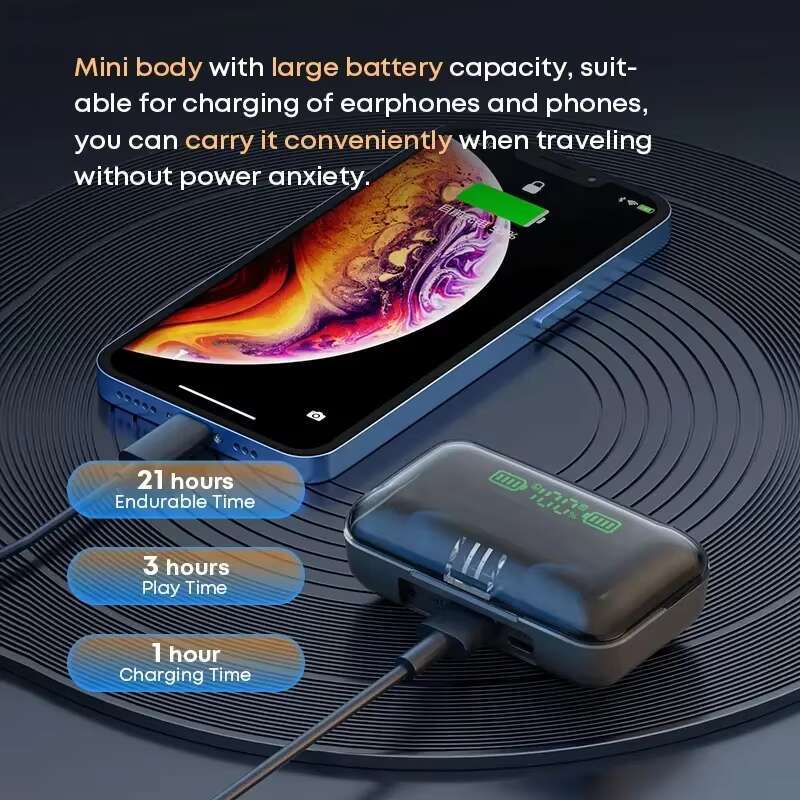 Original Factory F9-5 Waterproof Tws Mini Earbud & In-ear Headphones Portable Wireless Earphone Power Bank for xiaomi Phone