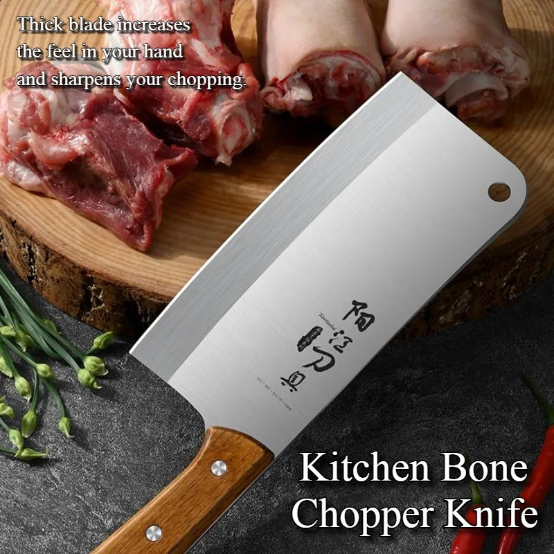 1pc Thickened Chopping Bone Specialized Knife Home Axe Knife Chopper knife Butcher Professional Commercial Knife 250327