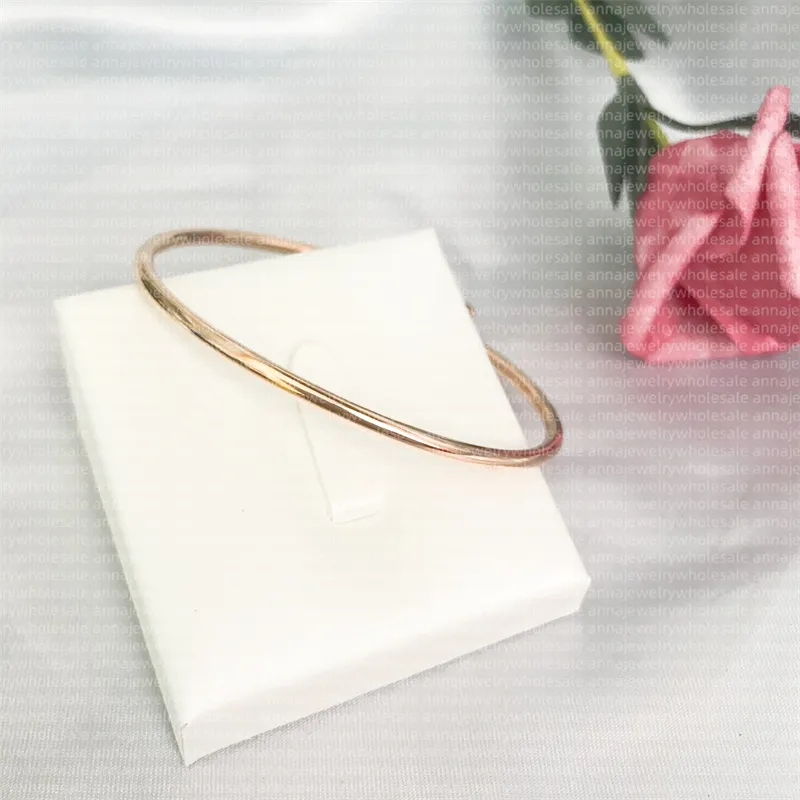 Designer Nail bangle Bracelet women 3MM Thinner Nail Bracelets man wrap around no hinge twist bend Cuff Bracelet silver rose Gold Bracelet Jewelry Gift