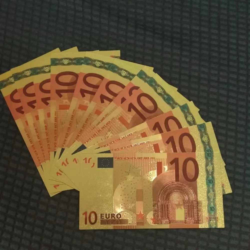Other Festive Party Supplies 20/50/100 pieces of plastic counterfeit 10 euro banknotes counterfeit currency European bank 10 euro gold coin gift serie