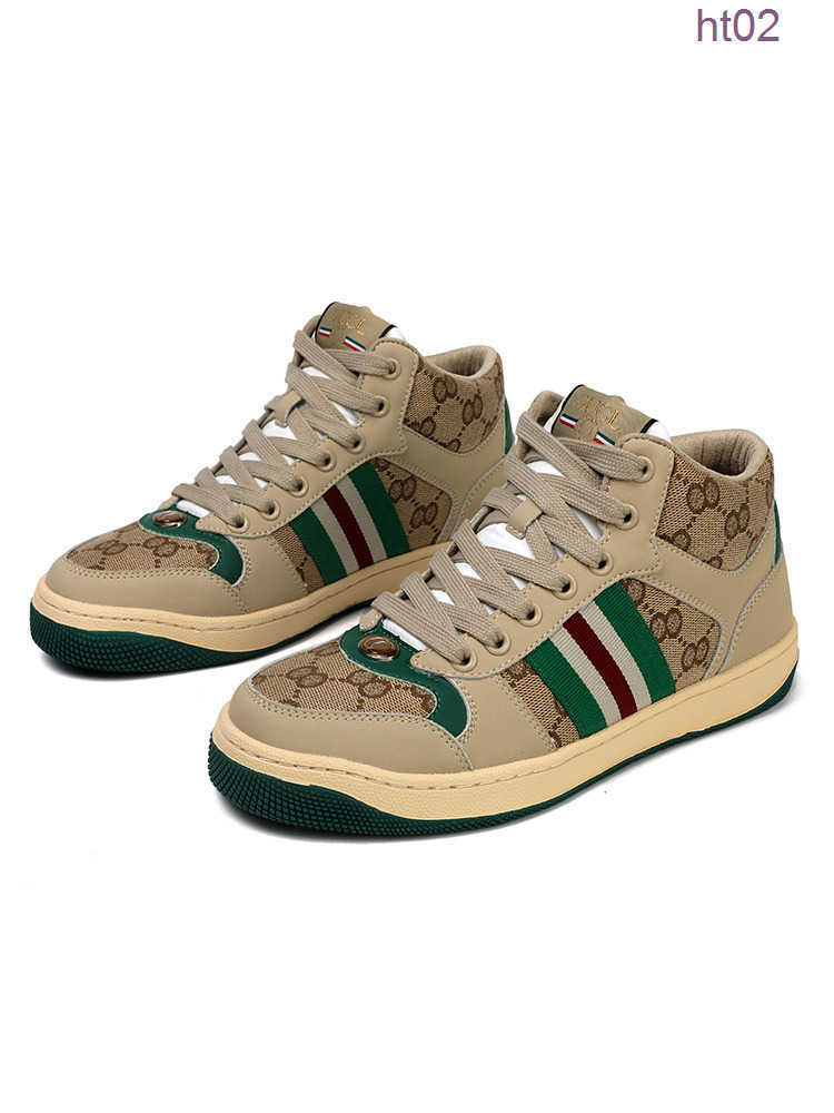 6777 2025 Brand sneakers High top leather letter printed high-end gold White sneakers Fashion casual shoes Sports running basketball shoes Men's 