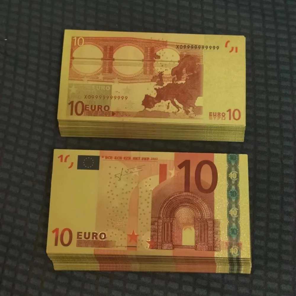 Other Festive Party Supplies 20/50/100 pieces of plastic counterfeit 10 euro banknotes counterfeit currency European bank 10 euro gold coin gift serie