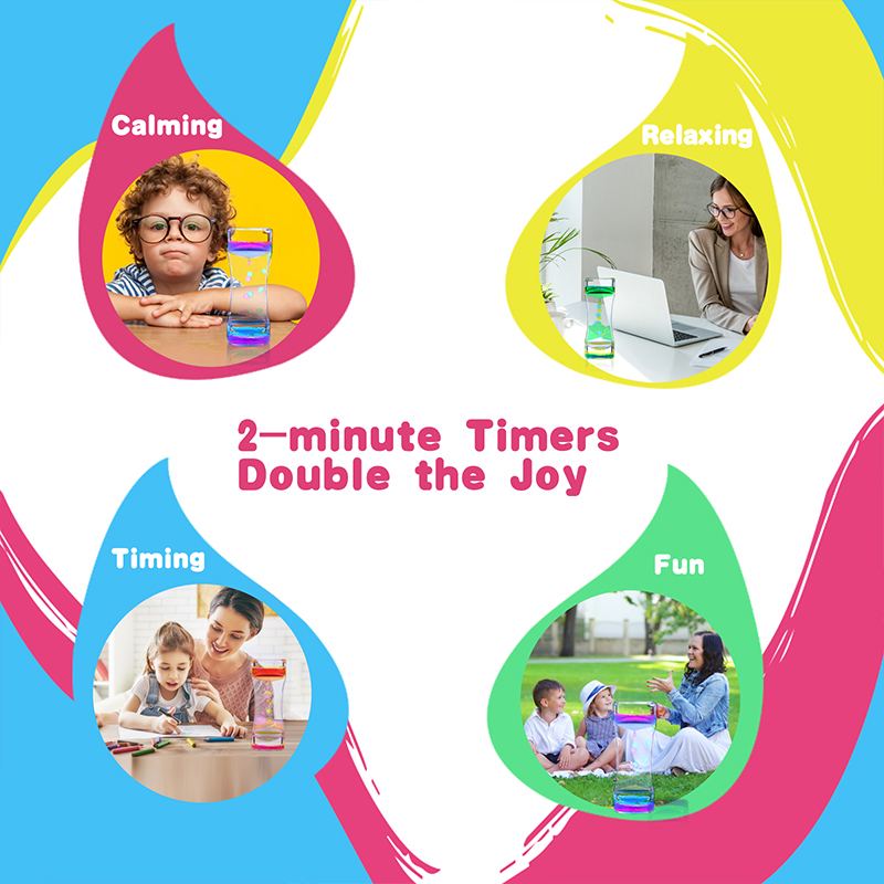 Calming Toys for Kids and Adults - Liquid Hourglass for - Handheld Oil Timer - Sensory Toys If you need mixed styles, please contact customer service