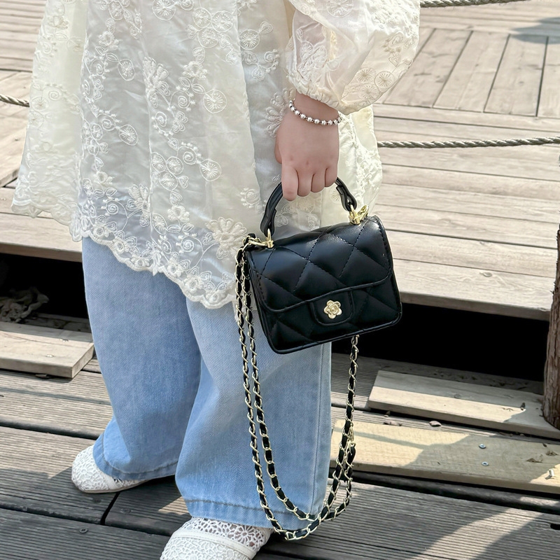 Free shipping hot selling small fragrance children's bag new net red fashion Ringer chain shoulder bag Foreign girl crossbody bag tide