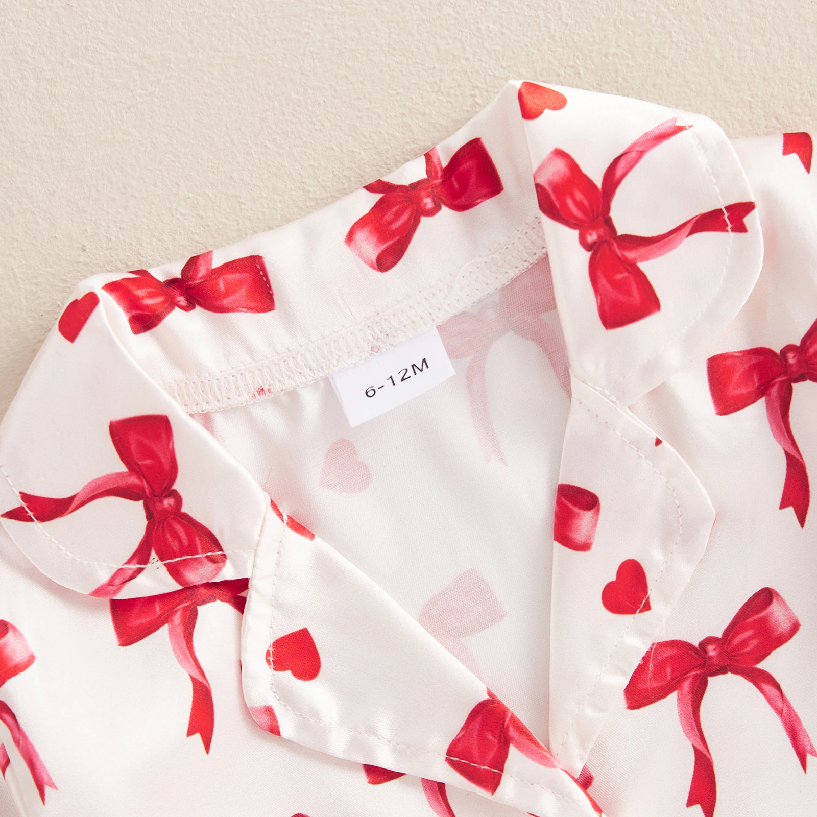 MISOWMNJOY Cute Satin Slik Toddler Baby Girl Sleepwear Children Pajamas Sets Bow Print Plush Laple Long Sleeve Tops Pants Suit 250328