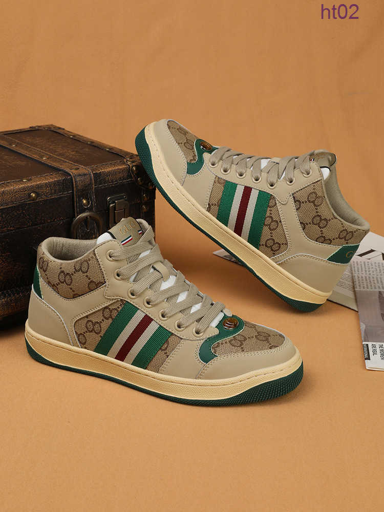 6777 2025 Brand sneakers High top leather letter printed high-end gold White sneakers Fashion casual shoes Sports running basketball shoes Men's 