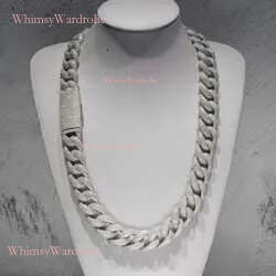 Pass the test20mm Moissanite Iced Out Dia Sterg Sier Necklace Miami Cuban k ChainFactory prices can be customized