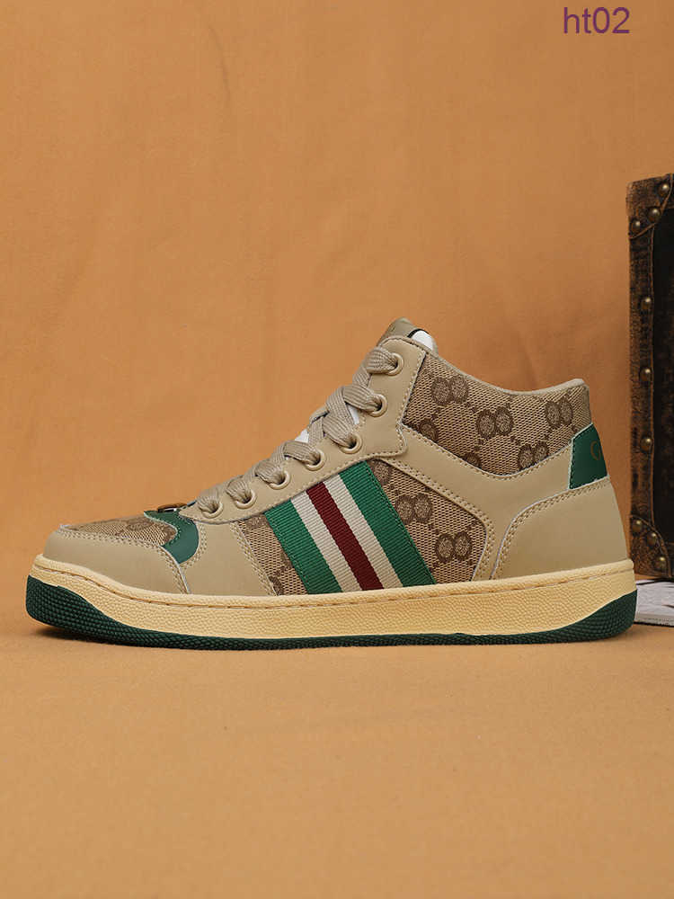 6777 2025 Brand sneakers High top leather letter printed high-end gold White sneakers Fashion casual shoes Sports running basketball shoes Men's 