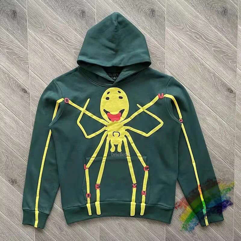 Puff Print Green CPFM.XYZ Spicy Ink Spider Hoodie Men Women Quality CPFM XYZ Vintage Oversize Hooded 240730