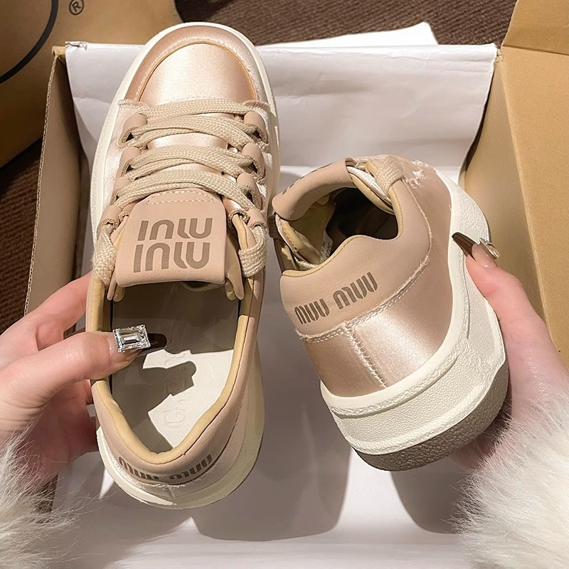 Free shipping designer shoes women thick soled shoes beige pink comfortable breathable outdoor leisure shoes new