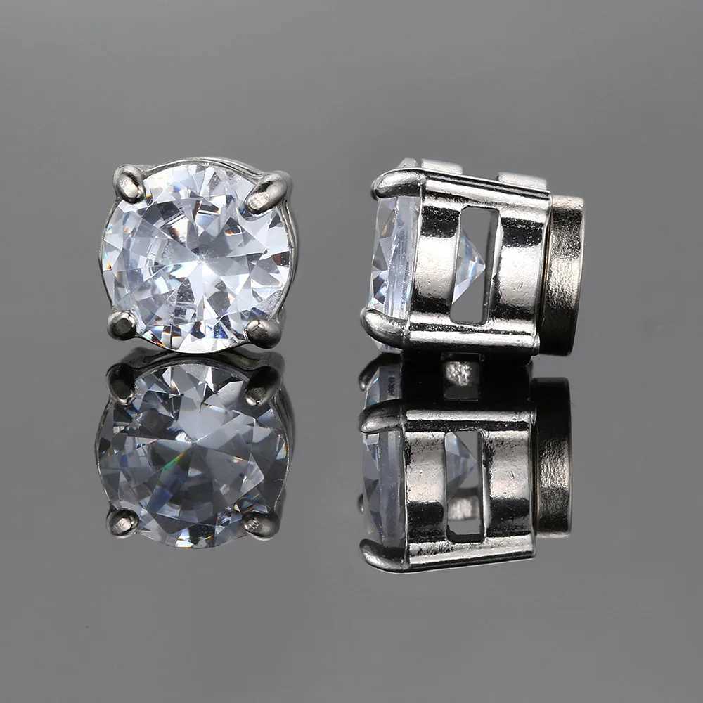Mens Fake Earrings Womens Strong Magnet Stainless Steel Non Perforated Hip Hop Rock Fashion Jewelry AccessoriesXJ250327