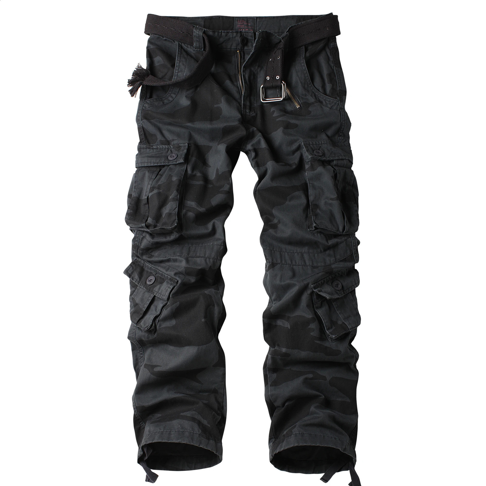 AKARMY Mens Cargo Pants Camo Pants Cotton Casual Work Hiking Pants with 8 Pockets Wild Hiking Pants No Belt 250327