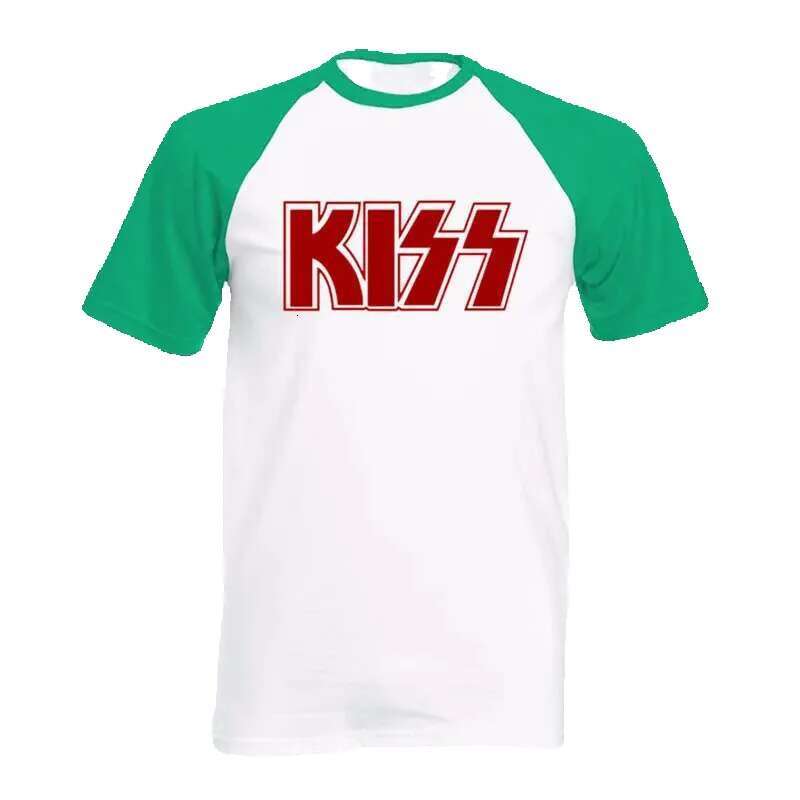 New Kiss Fin Road Tour shoulder length short sleeved plus size rock band cotton casual T-shirt men's top