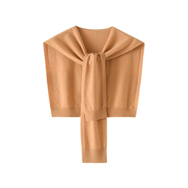 K251 100 wool shawl with shirt for air-conditioned room neck protection decorative scarf fashion knotted knitted shoulder