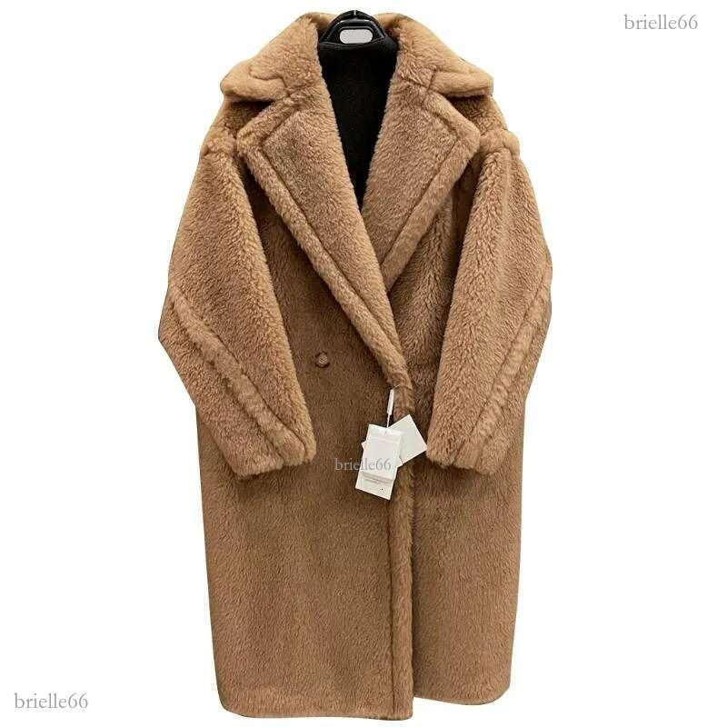 Women's Fur & Faux Long Teddy Bear Jacket Authentic Women Winter Coat 2022 Thick Warm Oversize Chunky Outerwear Overcoat Real Lambswool Coat