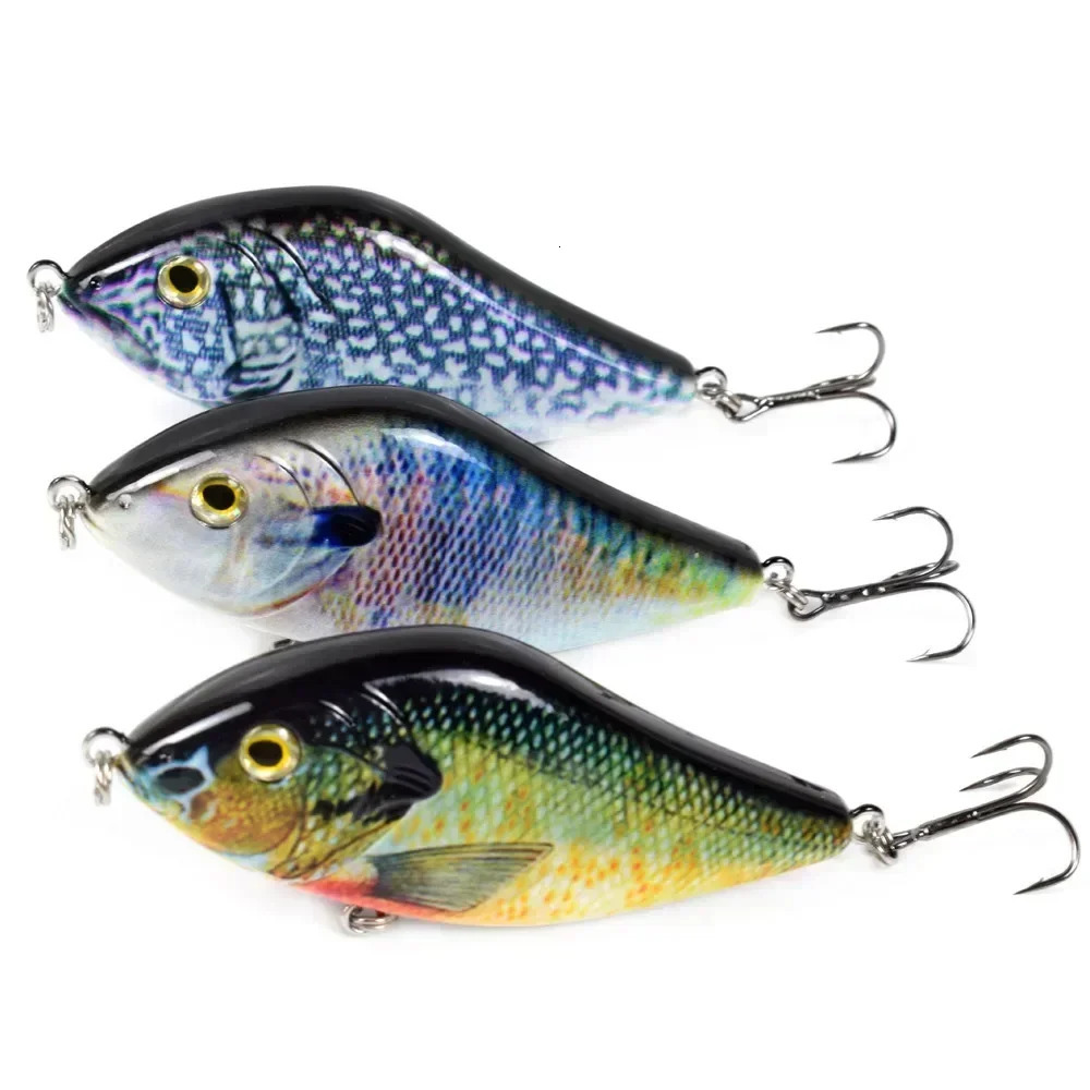 Slider Swim Action Hard 70/100MM 14.5G/45G Body Jerk Bait Slow Sinking Jerkbait Fishing Lure Pike Musky Fishing Stream 250328