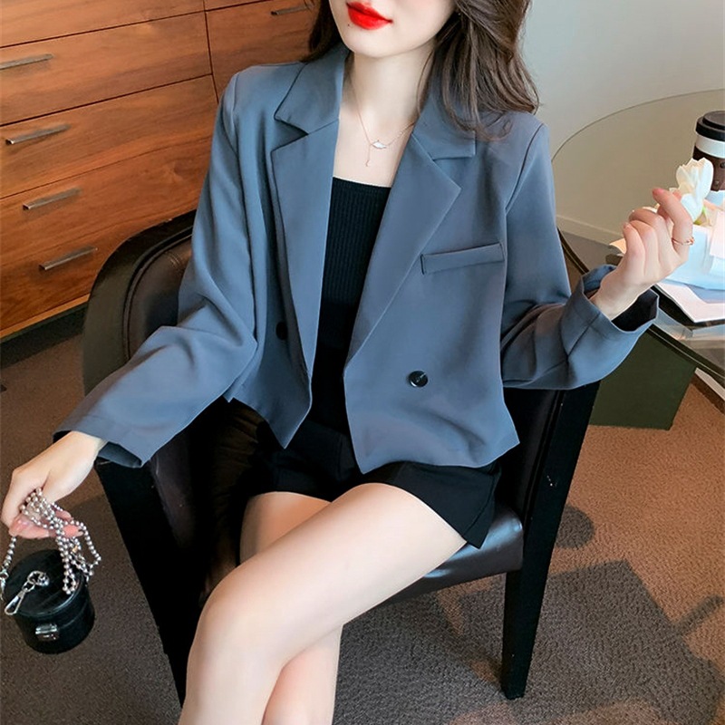 L3271Elegant Ladies' Mini Blazer - Chic Preppy Cut for New Season Arrivals