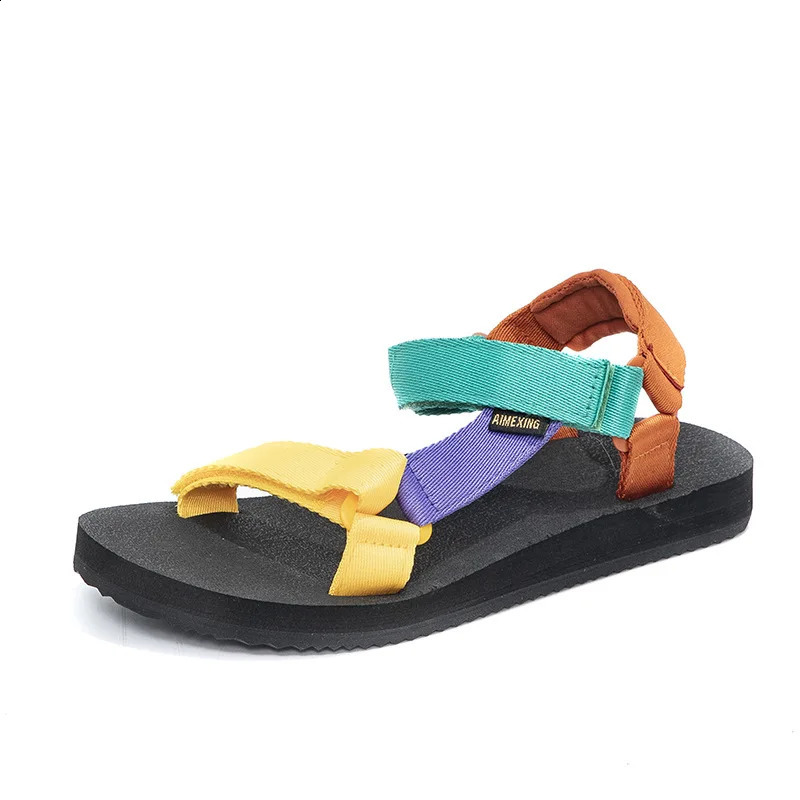 Summer Womens Sandals Fashion Colorful Hiking Shoes Flat Foot Casual Beach 250317