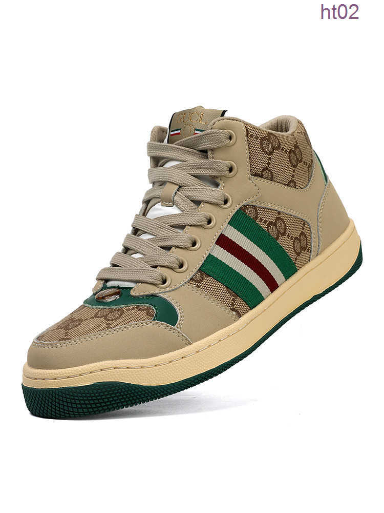 6777 2025 Brand sneakers High top leather letter printed high-end gold White sneakers Fashion casual shoes Sports running basketball shoes Men's 