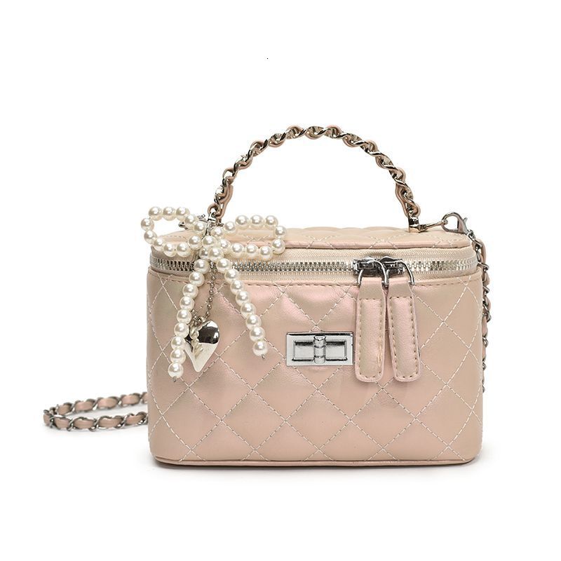 2025 New Light Texture Women's Designer Fashion Handbag Summer Dia Grid Chain Diagonal Multi functional Box Single Shoulder Small Bag
