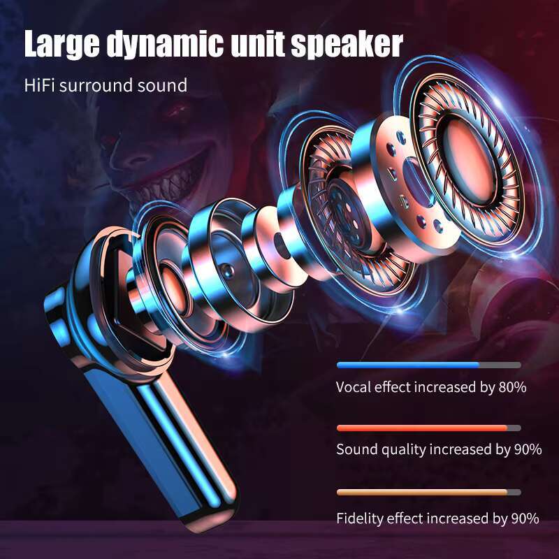 9D Gaming Headset Wireless Earphones In-ear Tws Earbuds Lights Shocking Headphones New Arrival M28 Power Bank 2024